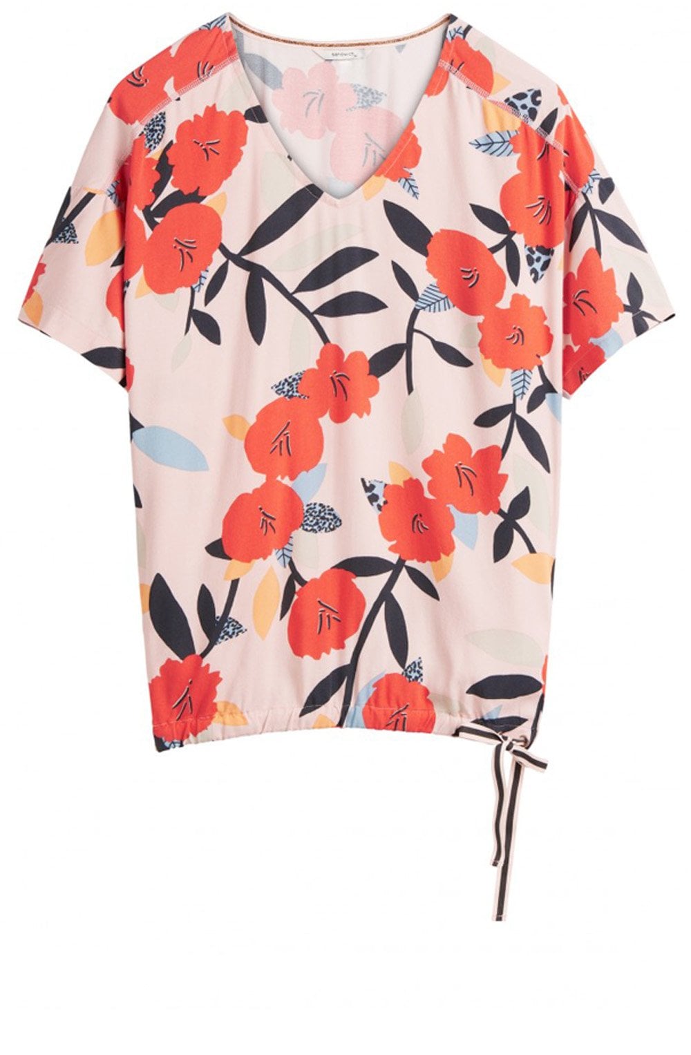 Red Floral Blouse