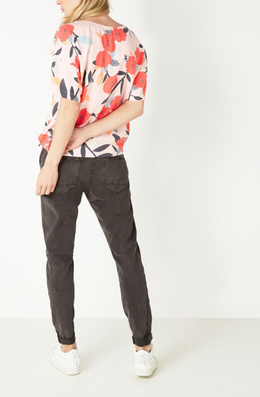 Red Floral Blouse