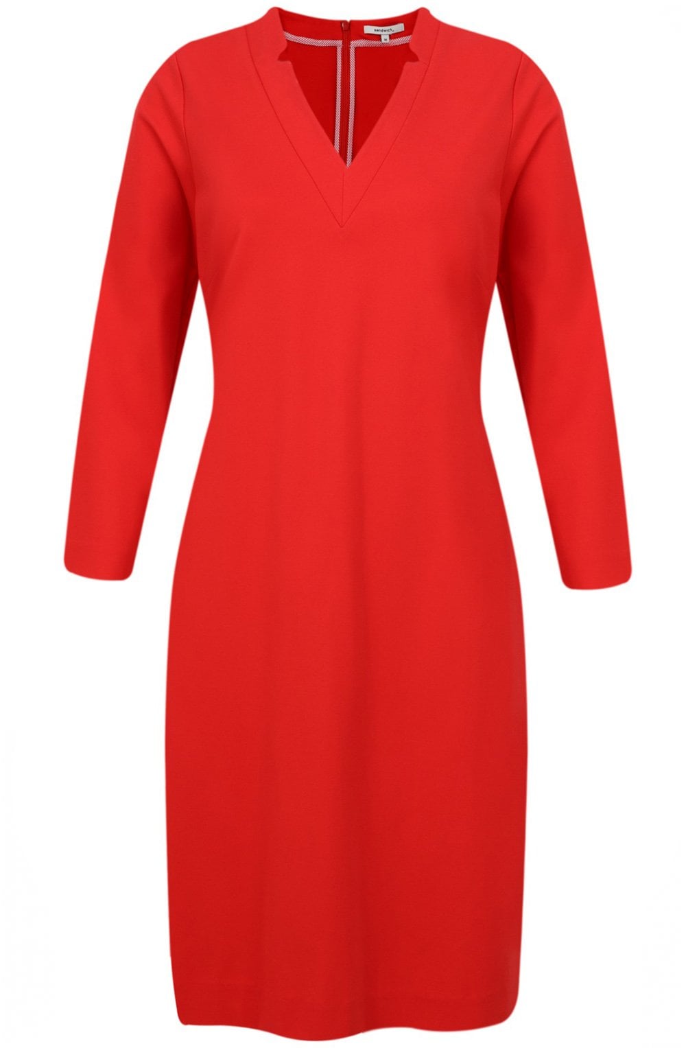 Red Jersey Shift Dress