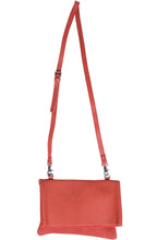 Red Leather Fold Over Bag