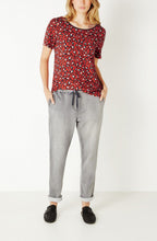 Red Leopard Print Blouse