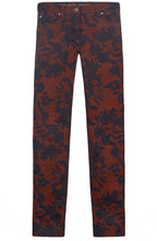 Red & Navy Floral Jeans