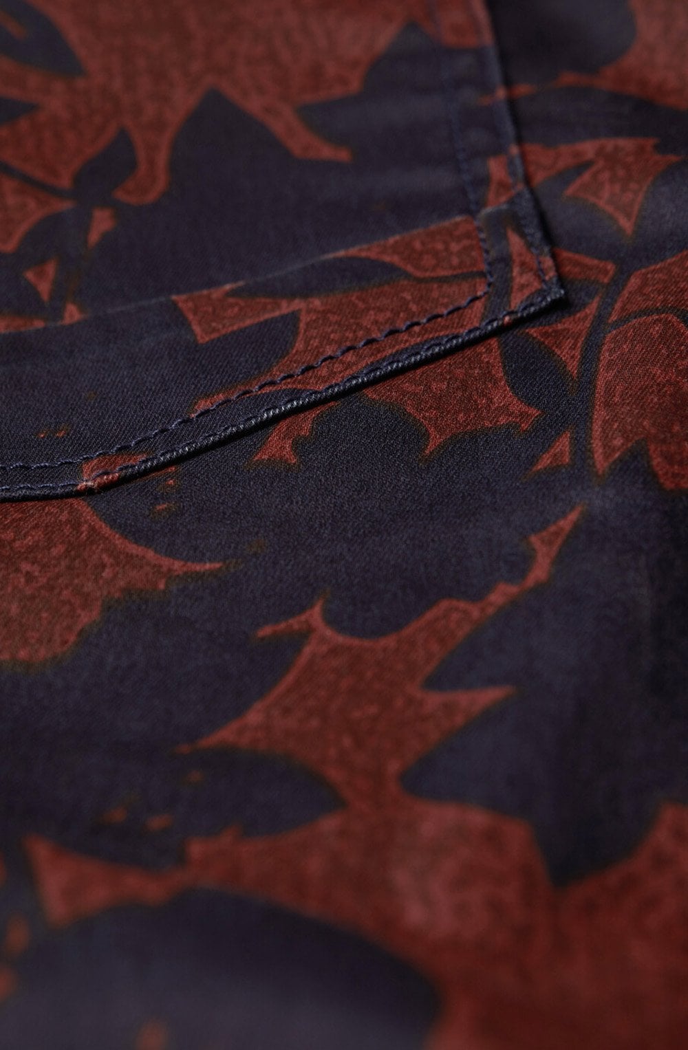 Red & Navy Floral Jeans