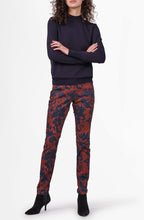 Red & Navy Floral Jeans