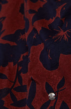 Red & Navy Floral Top