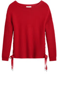Red Ribbed Knit Sweater