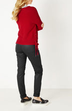 Red Ribbed Knit Sweater