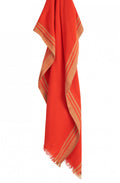 Red Ribbed Scarf