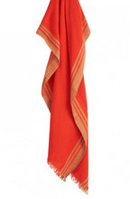 Red Ribbed Scarf
