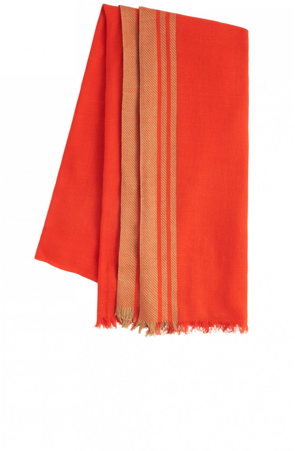 Red Ribbed Scarf