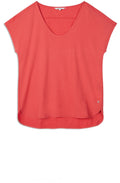 Red Silky Front Top