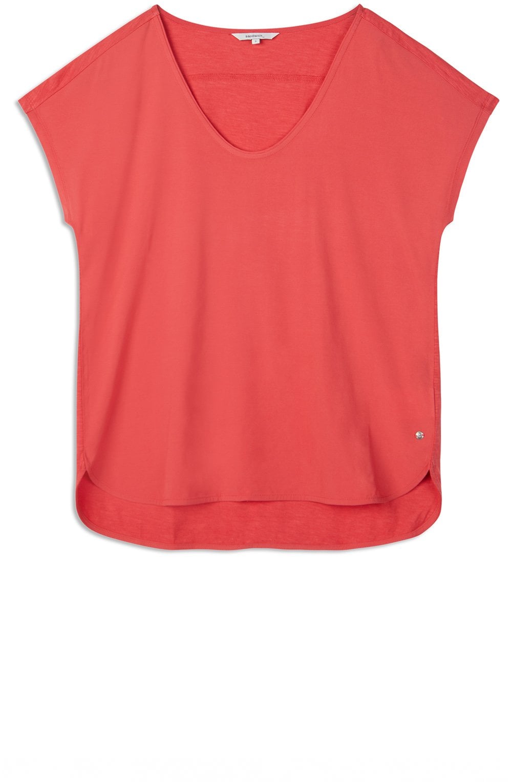 Red Silky Front Top