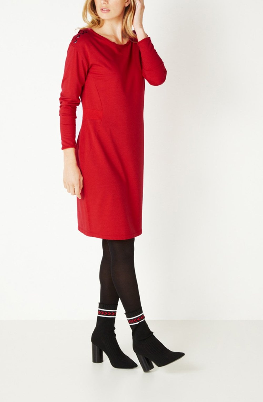 Red soft jersey Dress
