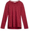 Red Star Print Top
