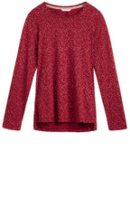 Red Star Print Top