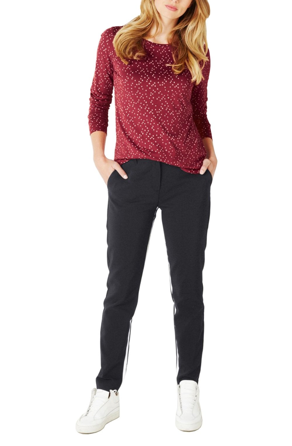 Red Star Print Top
