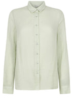 Sea Foam Muslin Blouse with Collar