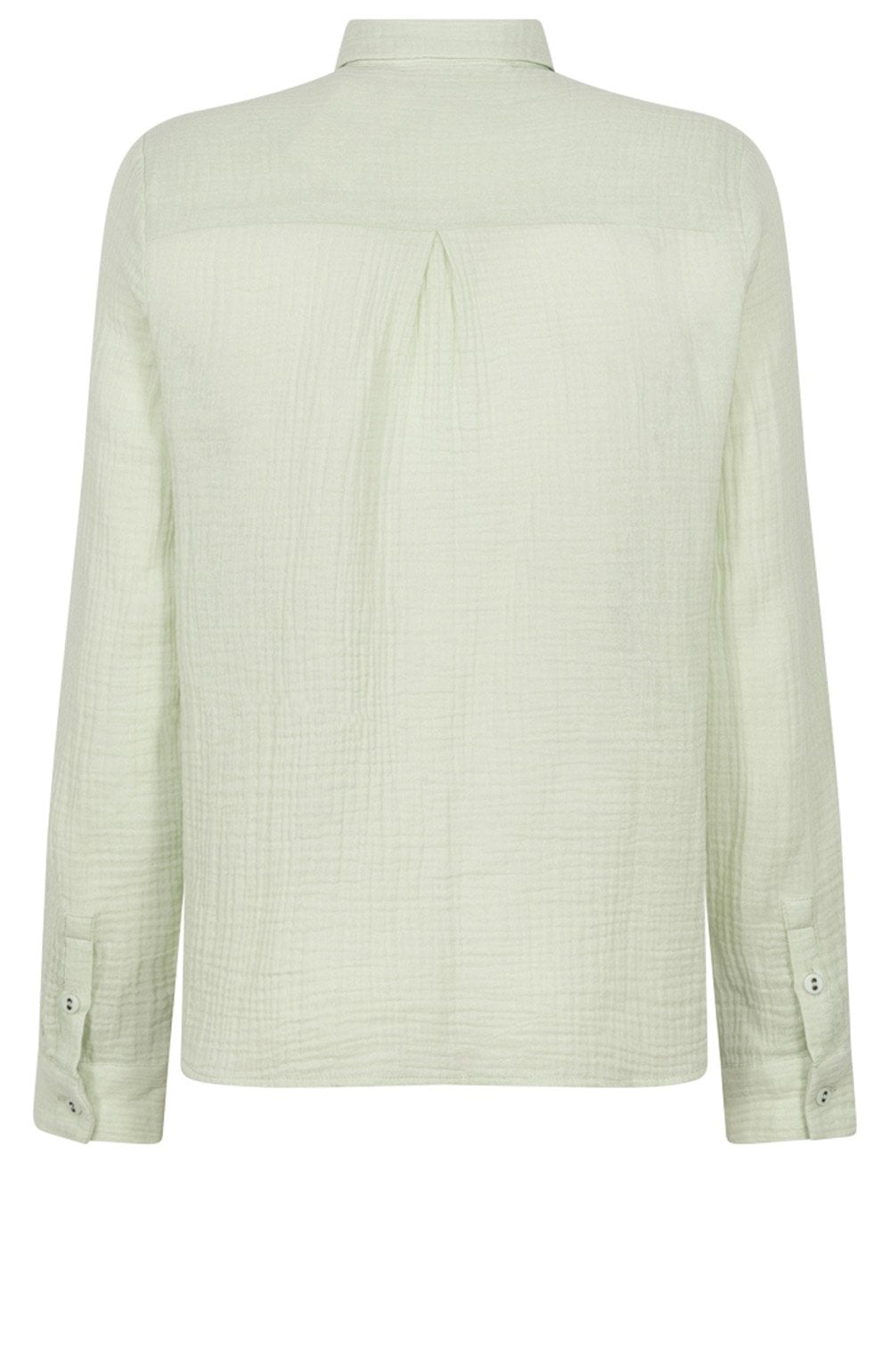 Sea Foam Muslin Blouse with Collar