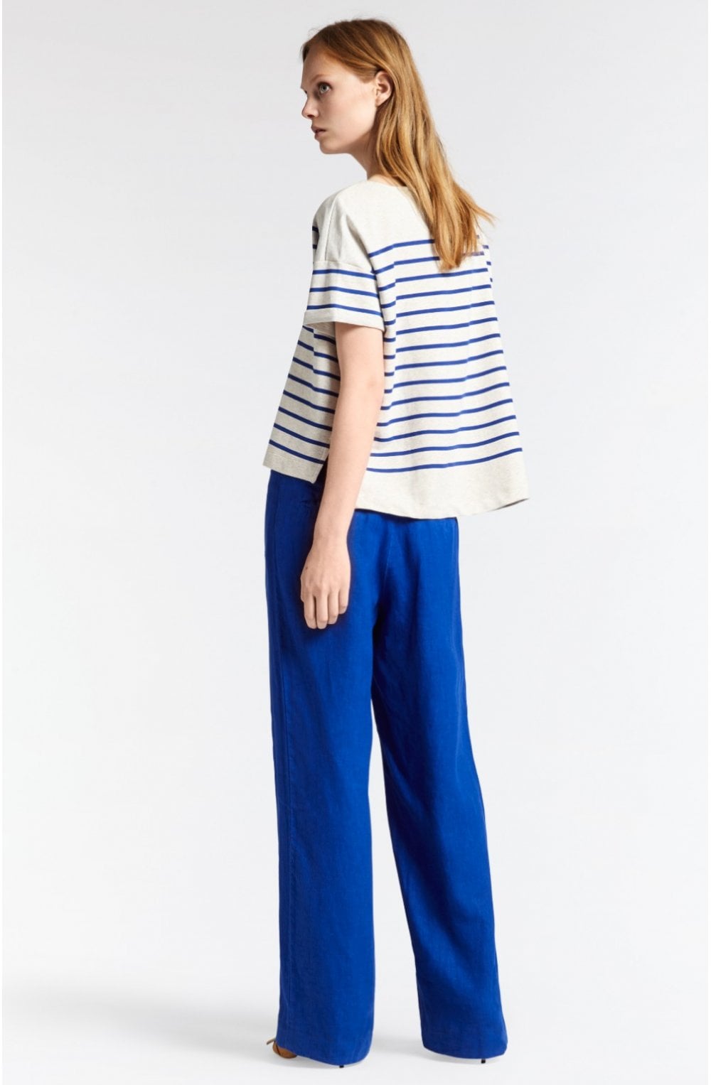 Signal Blue Striped Top