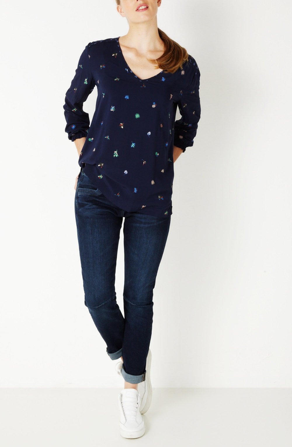 Silky Patterned Blouse