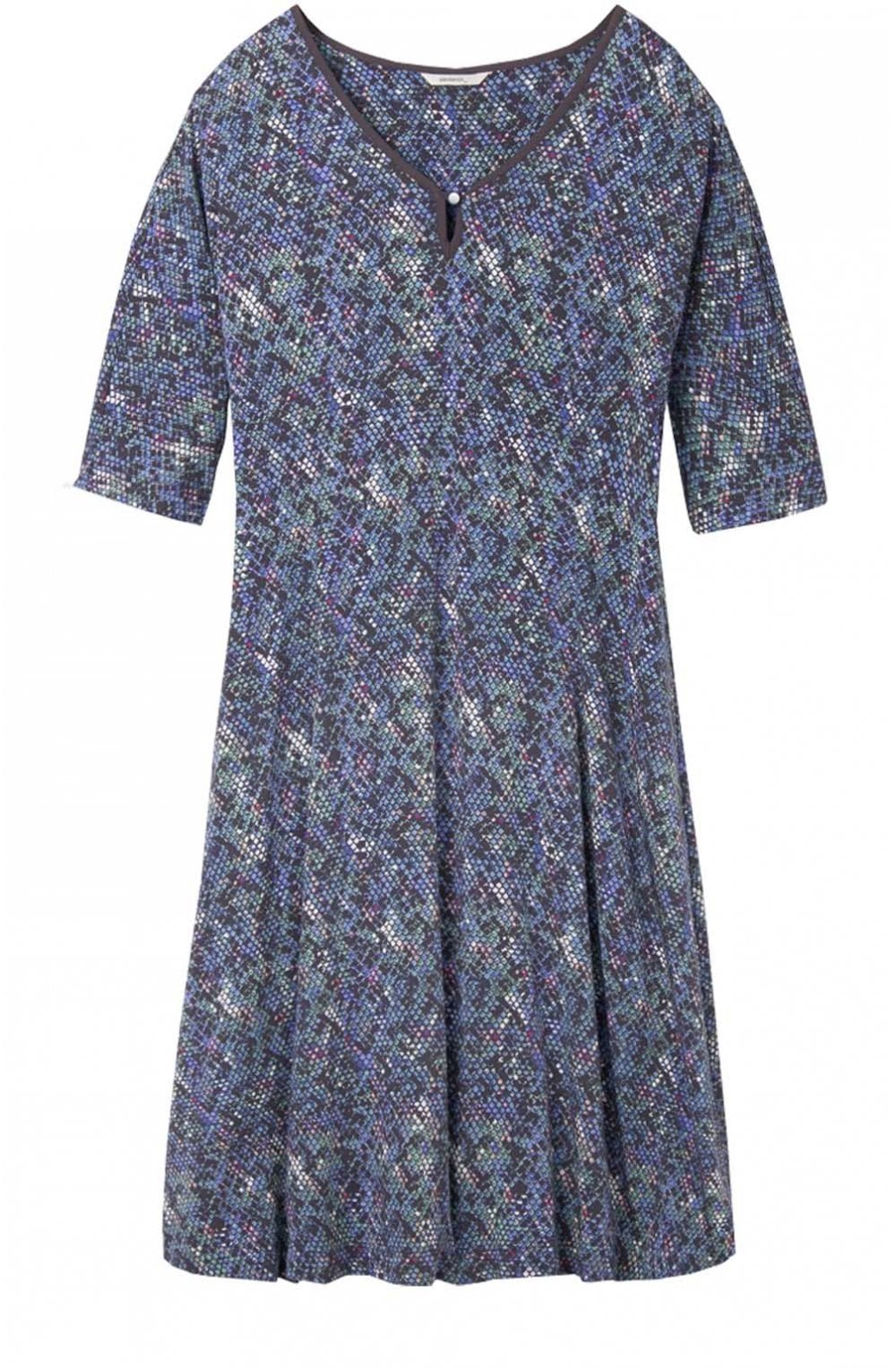 Snake Print Jersey Dress