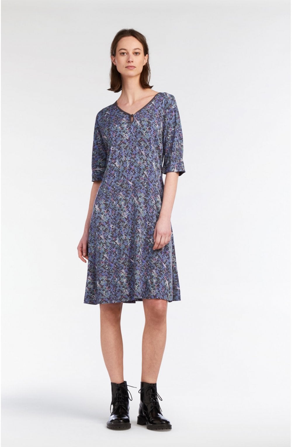 Snake Print Jersey Dress