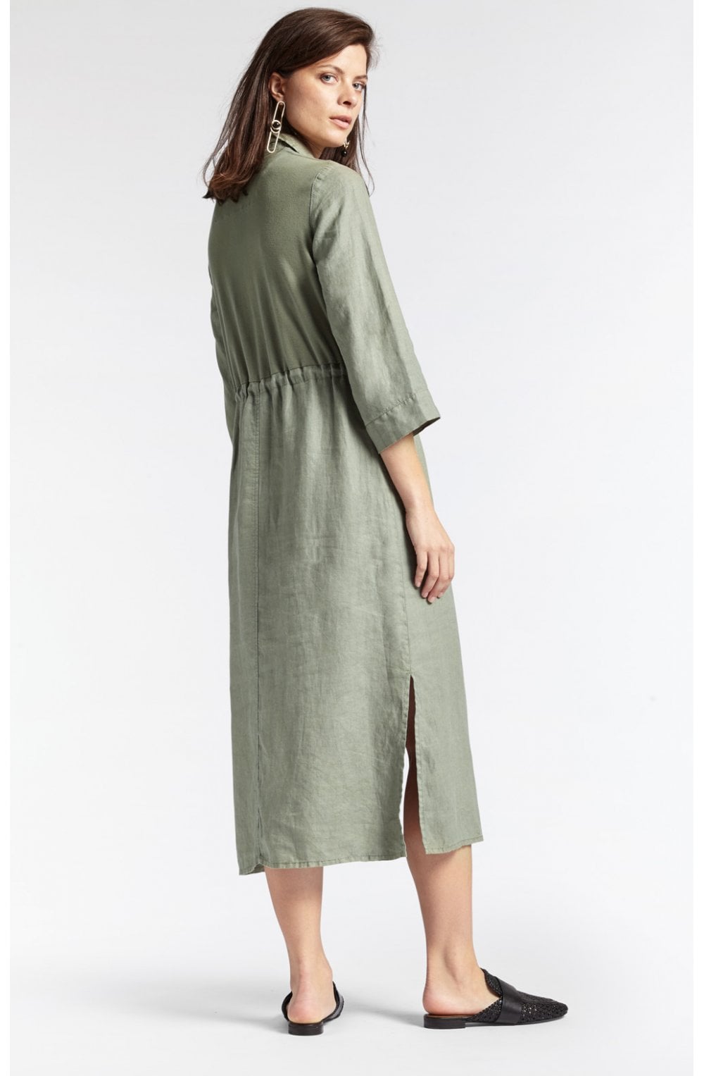 Soft Green Shirt Dress