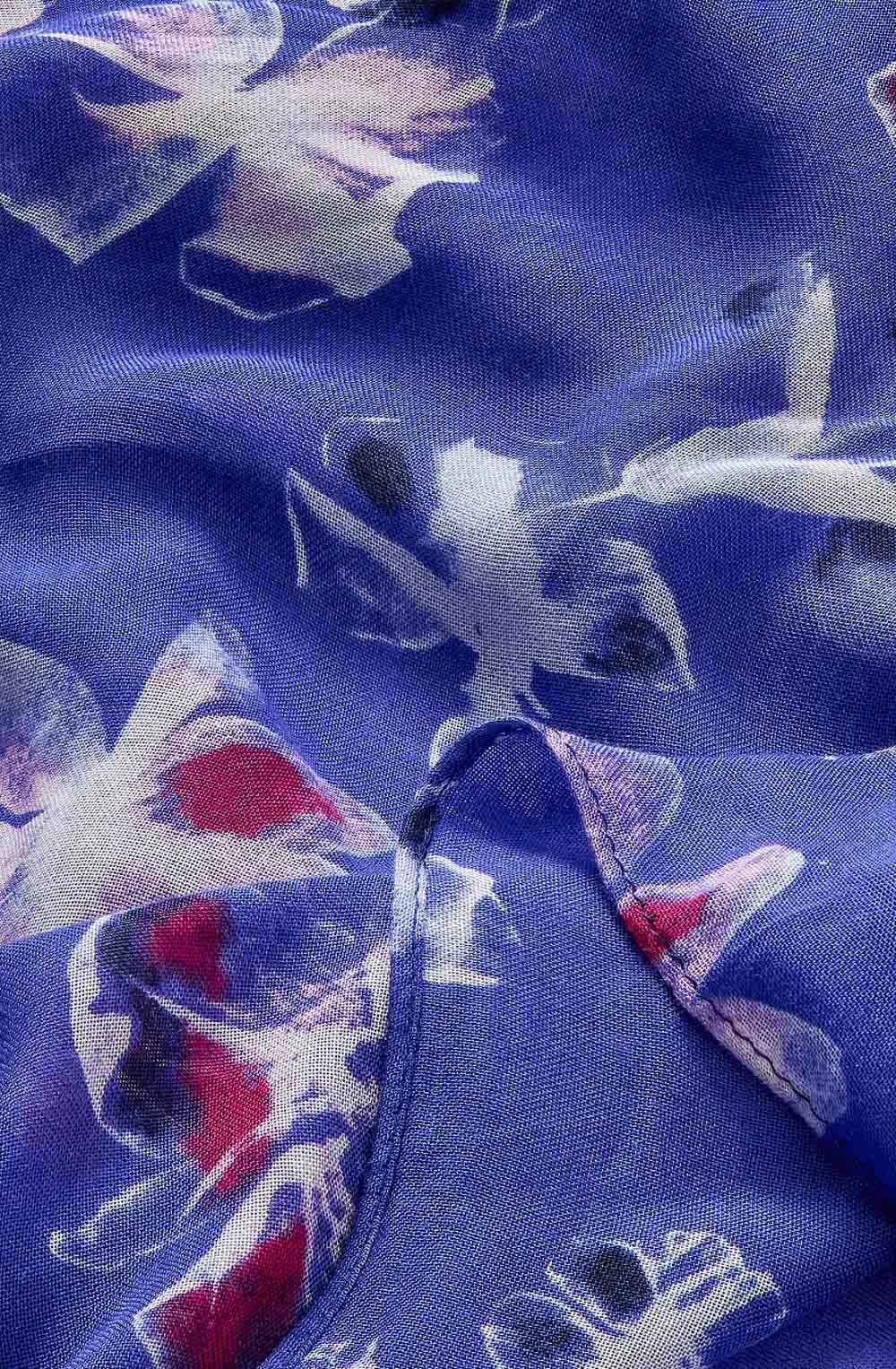 Spectrum Blue Floral Scarf