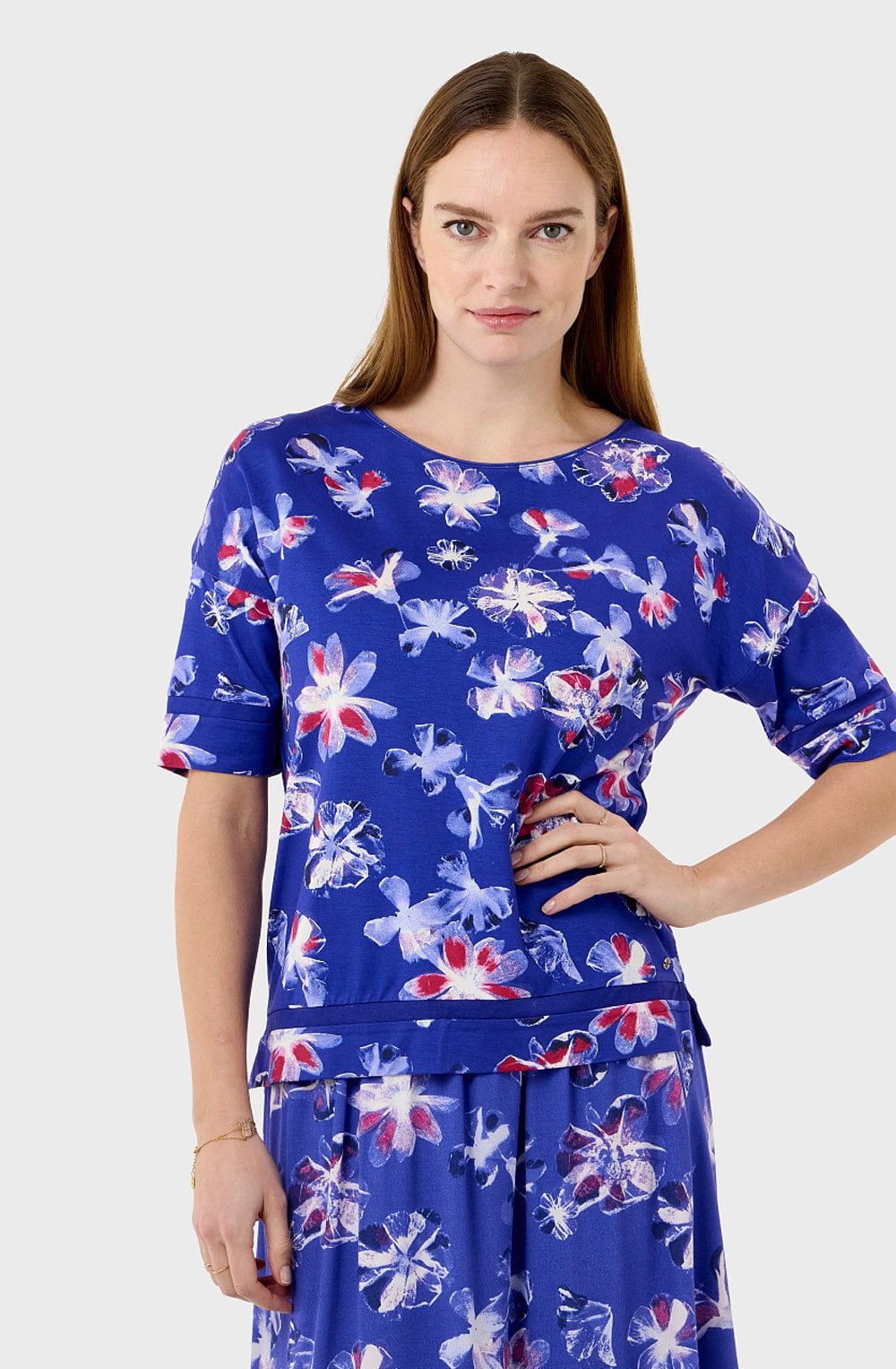 Spectrum Blue Floral T Shirt