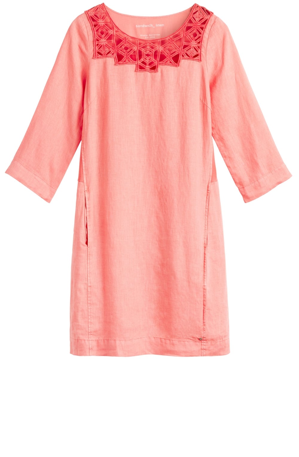 Spiced Coral Shift Dress