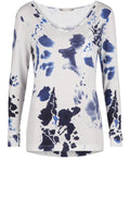Splashed Effect Print Top