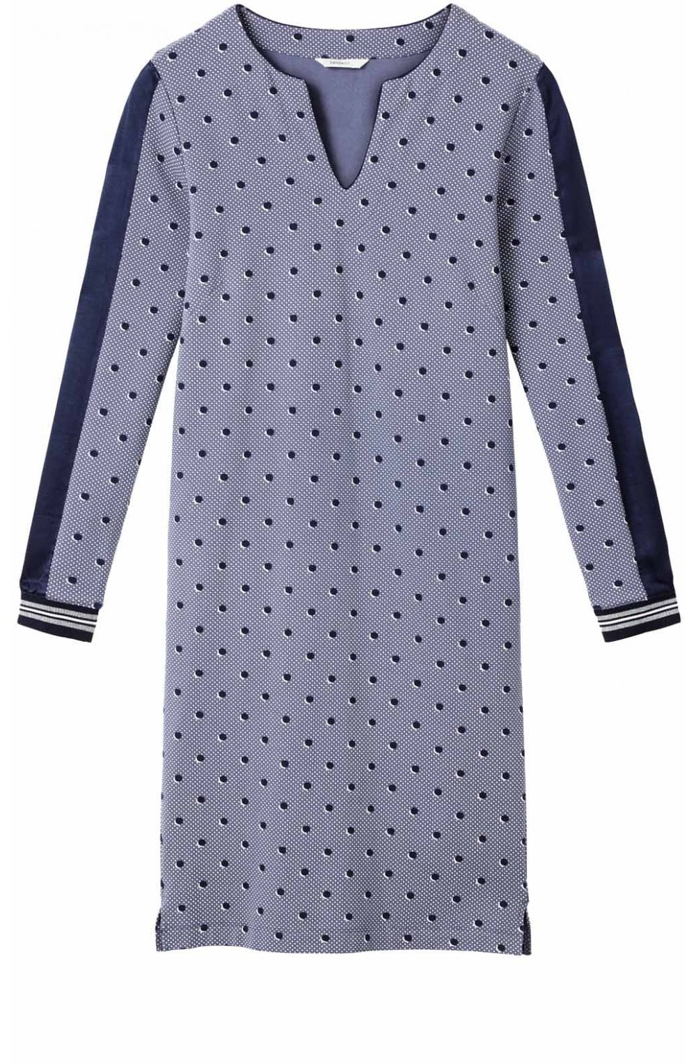 Spot Print Shift Dress