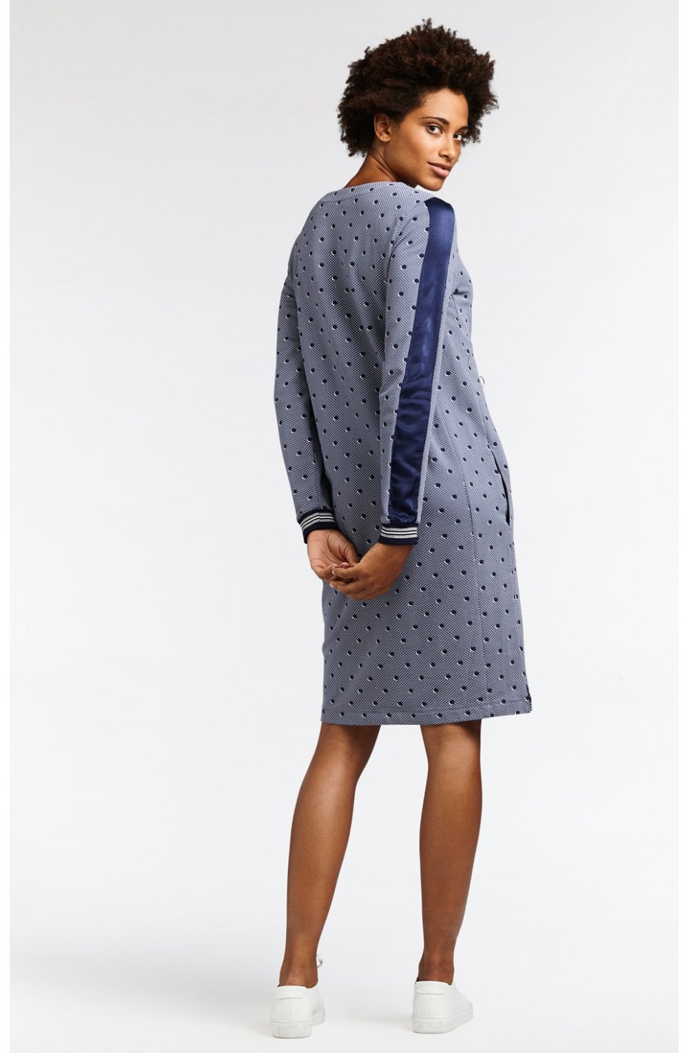 Spot Print Shift Dress