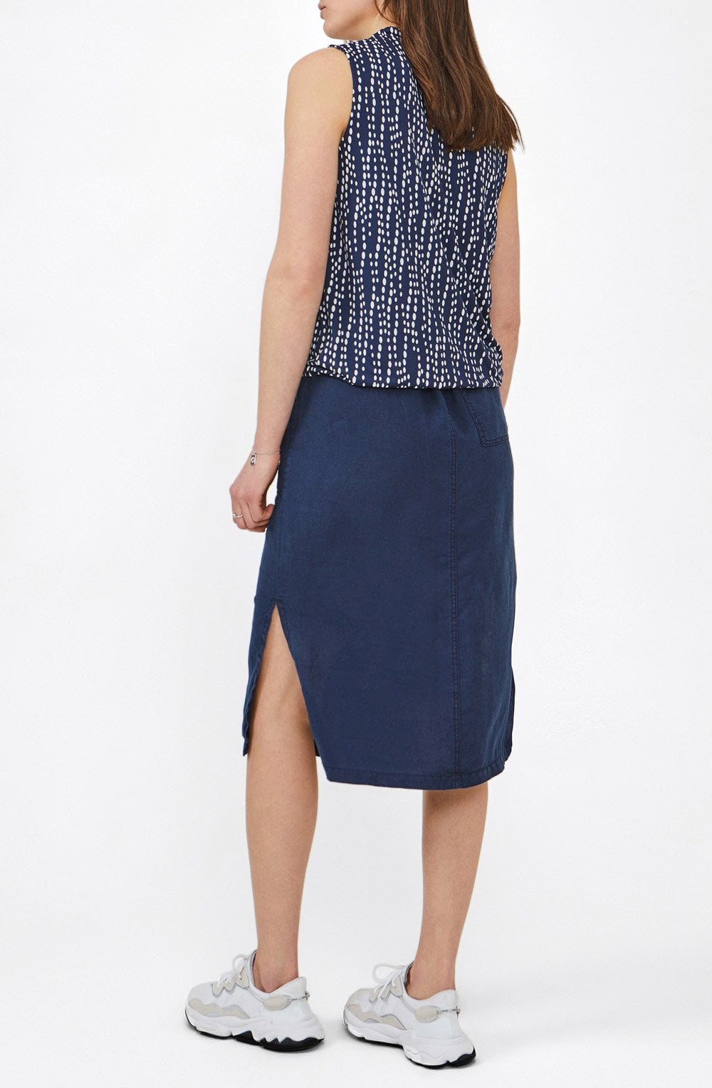 Spot Print Sleeveless Top