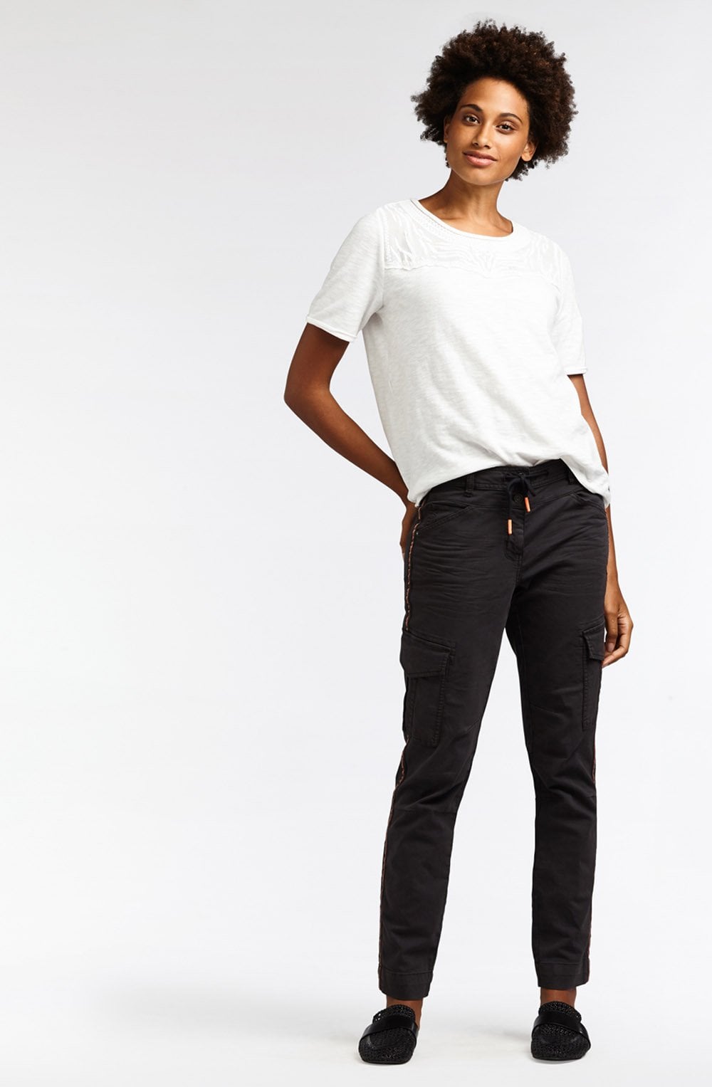Spring White Emboidered Detail Top