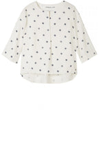 Spring White Spot Print Blouse