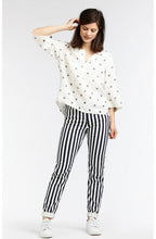 Spring White Spot Print Blouse