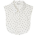 Spring White Spot Shirt Collar