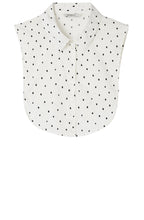 Spring White Spot Shirt Collar