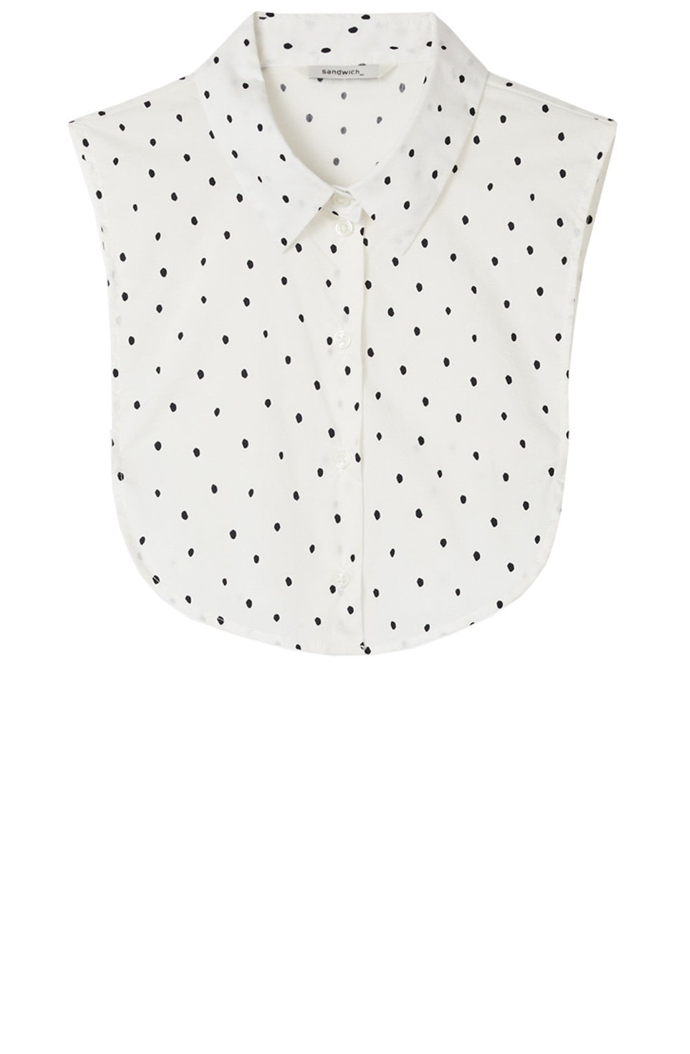 Spring White Spot Shirt Collar