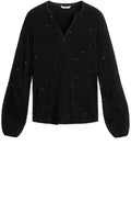 Star Print Bell Sleeve Top