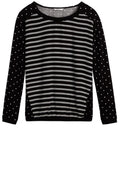 Stripe & Spot Print Top