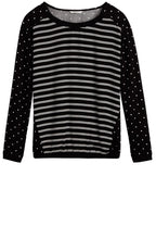 Stripe & Spot Print Top