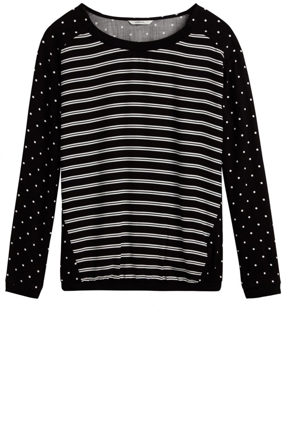 Stripe & Spot Print Top