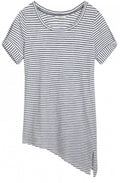 Striped Asymmetric T Shirt