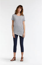 Striped Asymmetric T Shirt