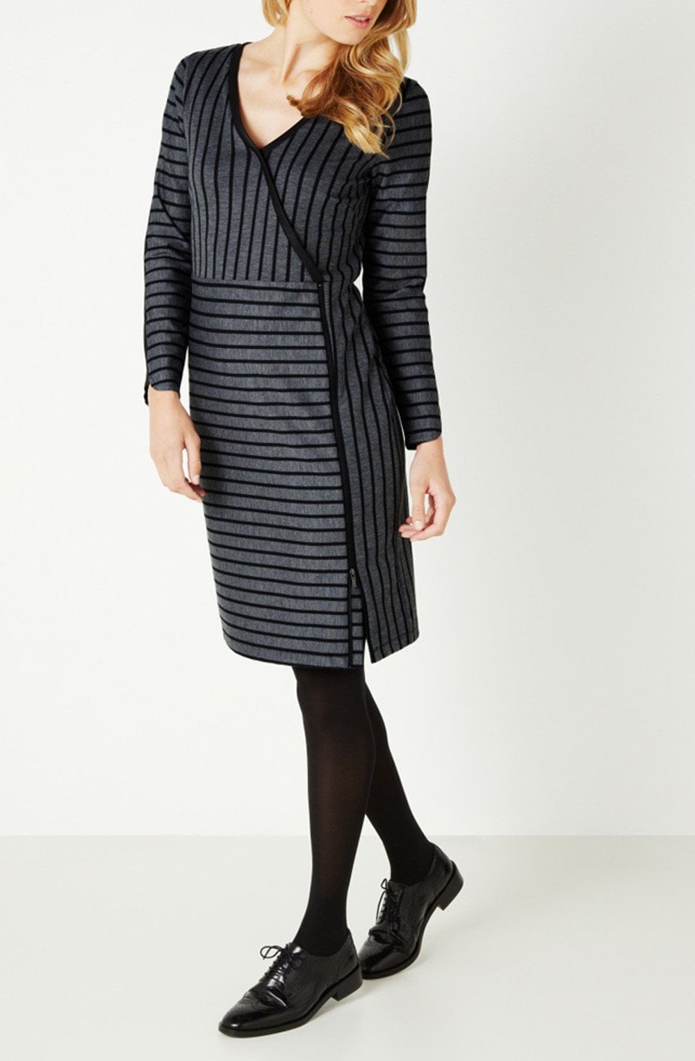 Striped black and grey Dress