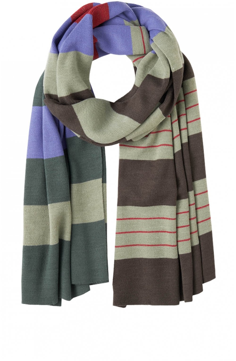 Striped Knit Scarf