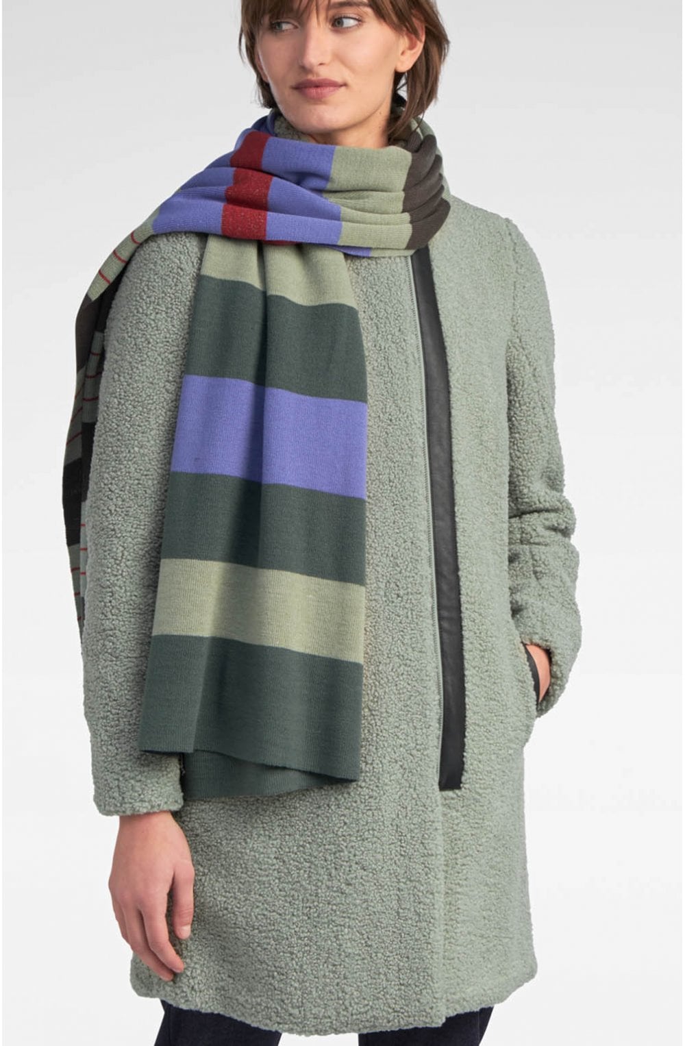 Striped Knit Scarf