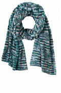 Striped Patterned Knit Scarf